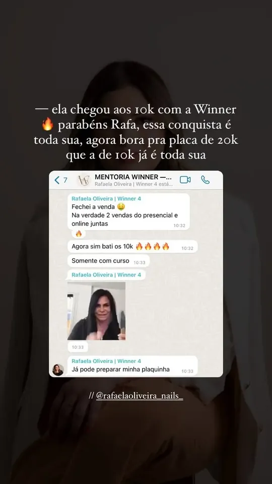 Story: aluna chegou aos 10 mil com a Winner